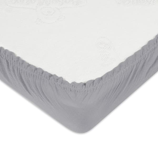 Mukautettu lakana MUSLIN 90x200x25, tummanharmaa_44, MATEX