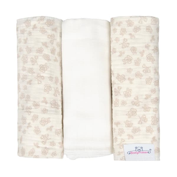 Vaippa 70x80 MUSLIN DESIGN 3 kpl