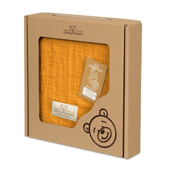 Tæppe-Swaddle MUSLIN i æske 80x120