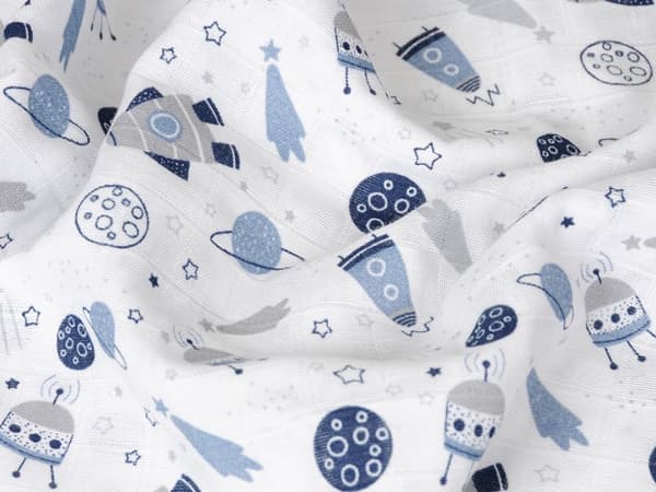 MUSLIN blöjtryckt 3-pack, stl. 70x80