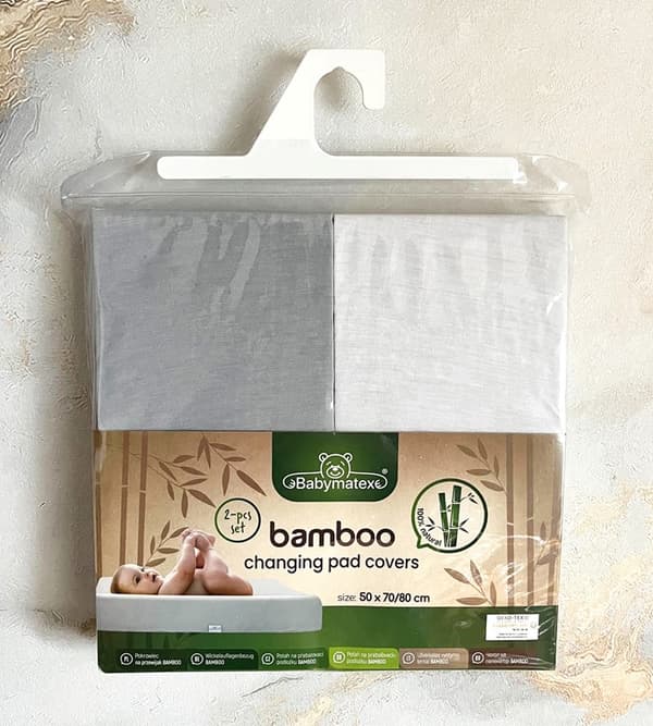 BAMBU skötbordsöverdrag, 2-pack, stl 50x70/80