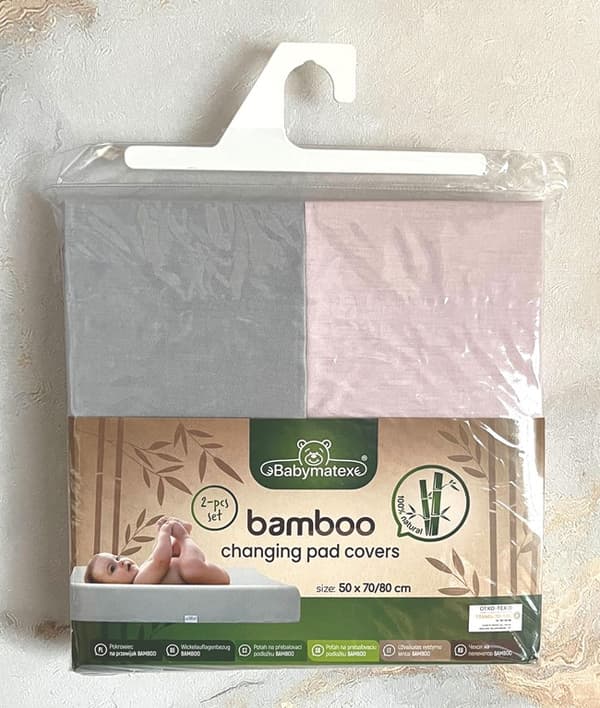BAMBU skötbordsöverdrag, 2-pack, stl 50x70/80