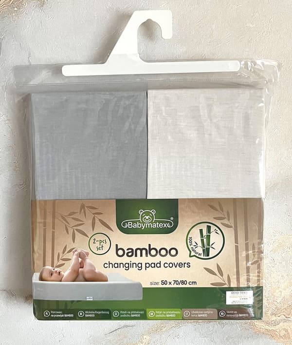 BAMBU skötbordsöverdrag, 2-pack, stl 50x70/80