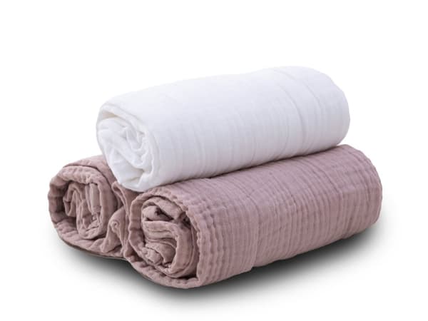 Vaippa 70x80 MUSLIN 3 kpl väri 12 likainen pinkki