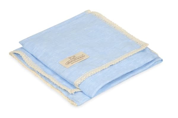LINEN tæppe i æske 75x100