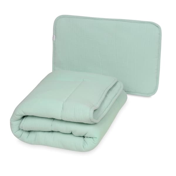TÆPNE OG PUDE 135x100+40x60 MUSLIN