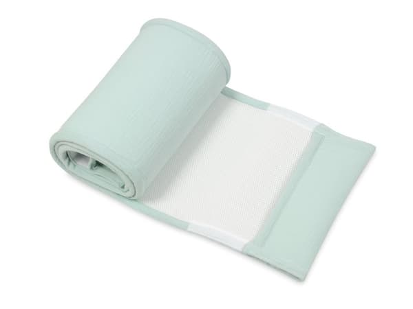 Spjälsängsskydd 180x30 BUMP AIR MUSLIN 33 mint