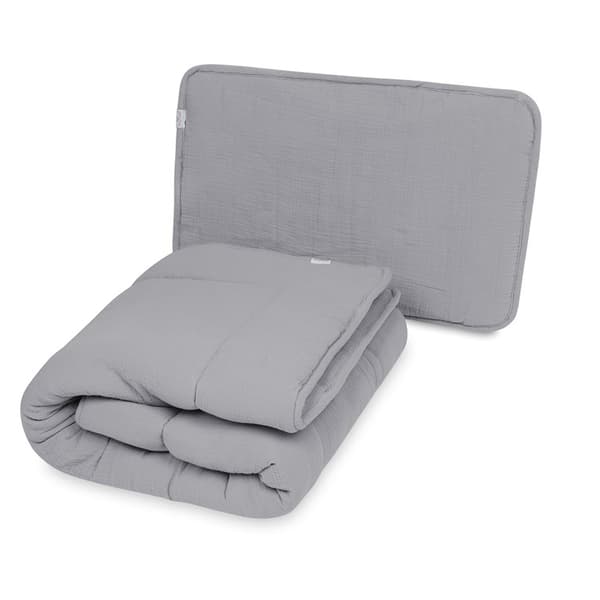 TÆPNE OG PUDE 135x100+40x60 MUSLIN