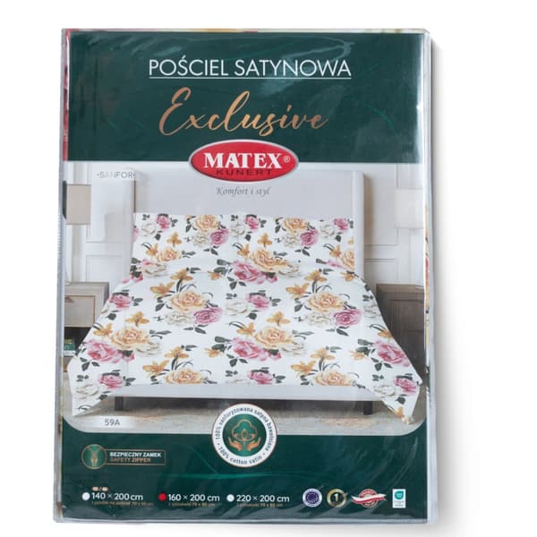Satin sengetøj EXCLUSIVE CZ (140x200-1,70x90-1) MATEX