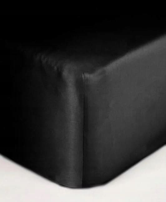 Lakan, svart, satin, 140x200 MARO HOME