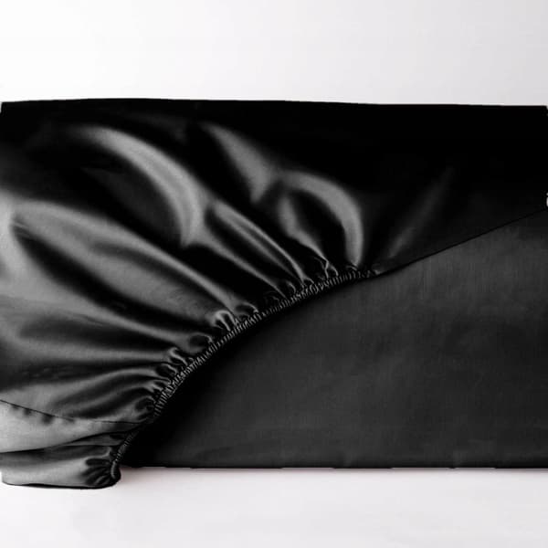 Fatlagen, sort, satin, 140x200 MARO HOME