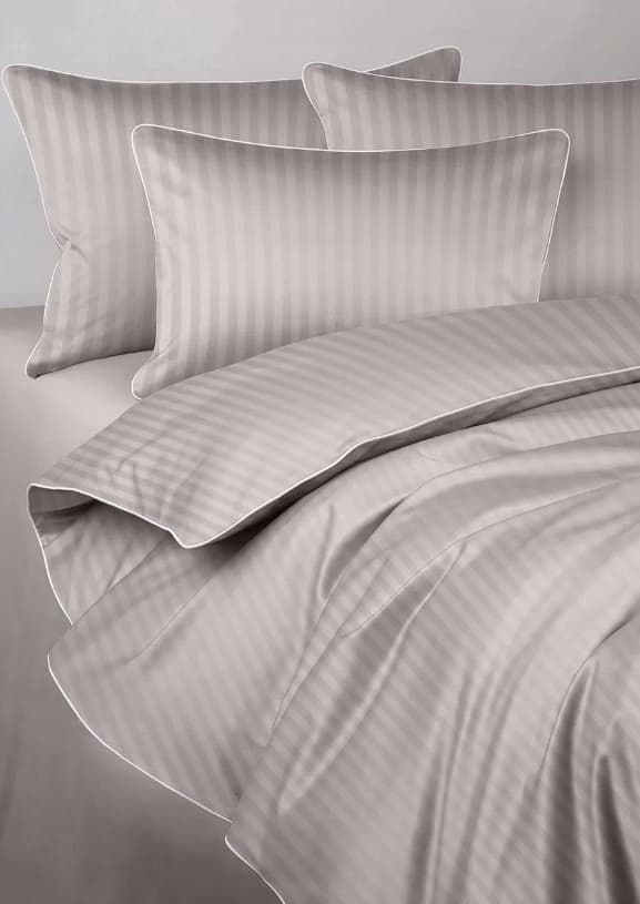 Damast sängkläder San Antonio latte beige 180x200 MARO HOME