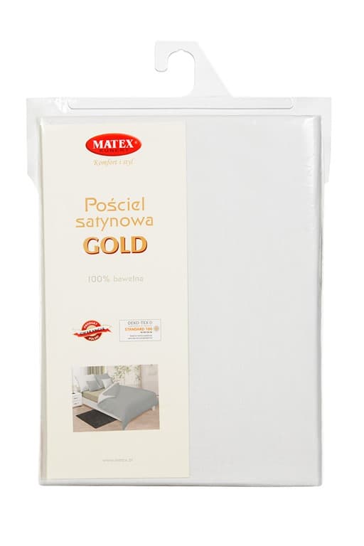 Dubbelsidiga sängkläder i satin 220x200 +2x70x80 vit/ask MATEX