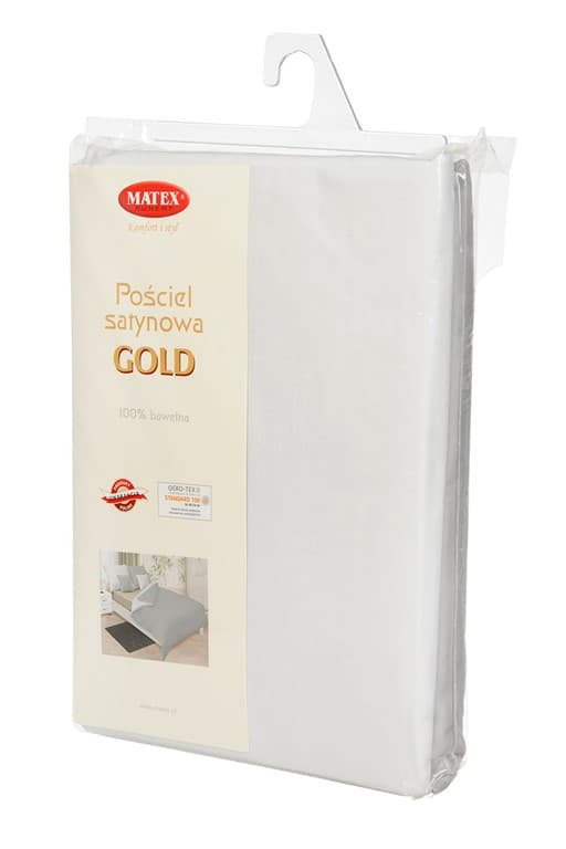 Dubbelsidiga sängkläder i satin 220x200 +2x70x80 vit/ask MATEX