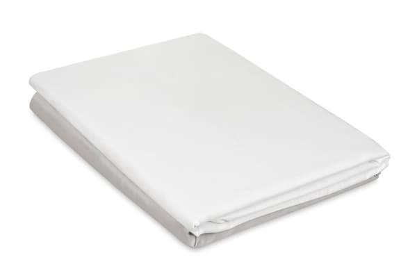 Dubbelsidiga sängkläder i satin 220x200 +2x70x80 vit/ask MATEX