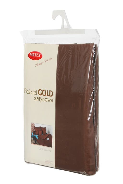 Bomuld satin sengetøj 140x200 +70x80+40x40 brun_18 MATEX