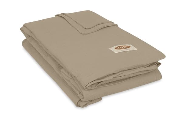 Puuvillaiset vuodevaatteet MUSLIN beige_17 (220x200-1,70x80-2) MATEX