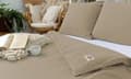 Pikkukuva 6 / 10: Puuvillaiset vuodevaatteet MUSLIN beige_17 (220x200-1,70x80-2) MATEX