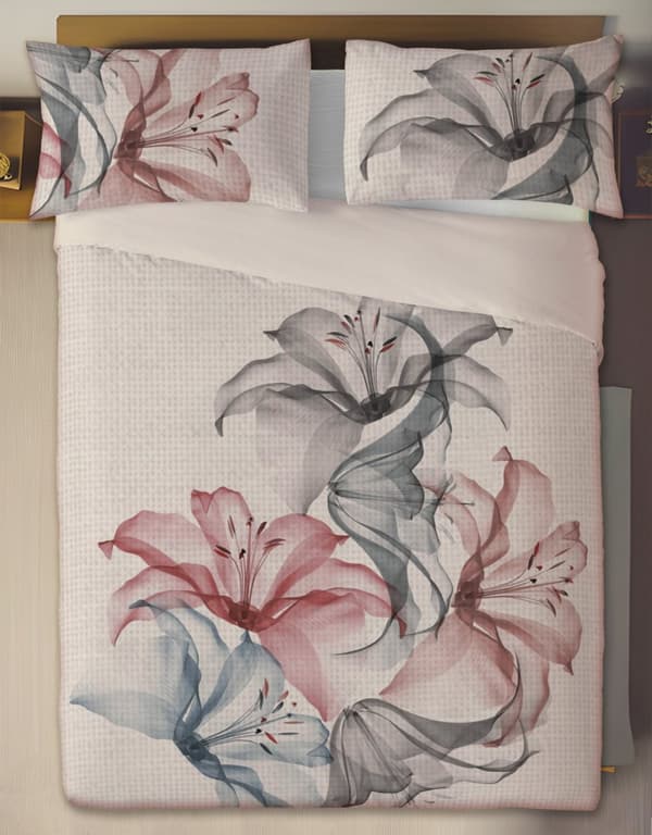 Pellavavuodevaatteet LIINA-printti (160x200+30-1,70x80+20-2)