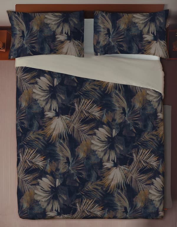 Linne sängkläder LINEN tryck (220x200+30-1,70x80+20-2)