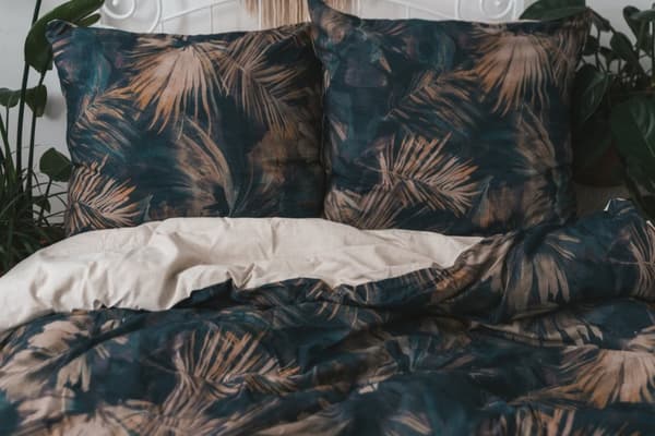 Linne sängkläder LINEN tryck (220x200+30-1,70x80+20-2)