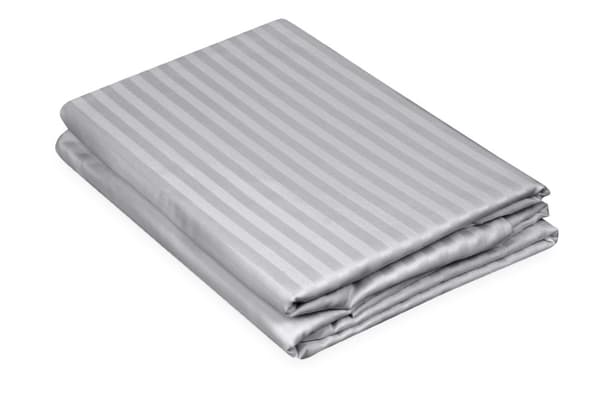 Sengetøj med Adamask grå, striber 1 cm 220x200 + 2x70x80 ren bomuld MATEX