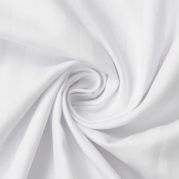 Sengesæt med hvid damask, striber 1cm 160x200+2x70x80 MATEX