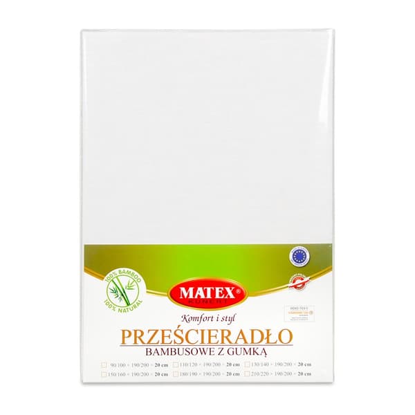 BAMBU täcklakan 90x190, 90x200x20, vit_01, MATEX