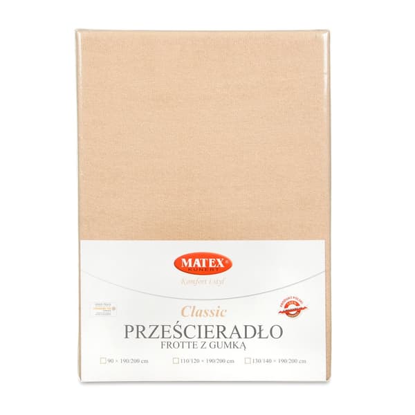FROTTE CLASSIC istuva lakana 110x190, 120x200x20 tumma beige_16 MATEX