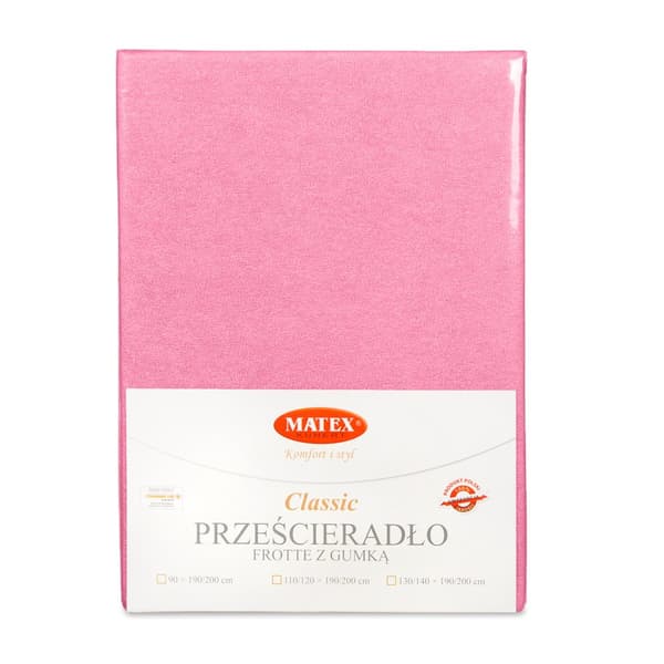 FROTTE CLASSIC lakan 130x190, 140x200x20, pink_10, MATEX