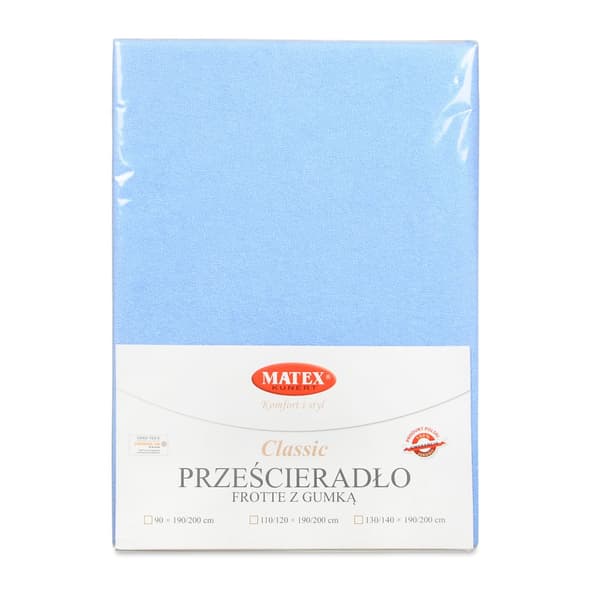 FROTTE CLASSIC dæklag 150x190, 160x200x20, lyseblå_24, MATEX
