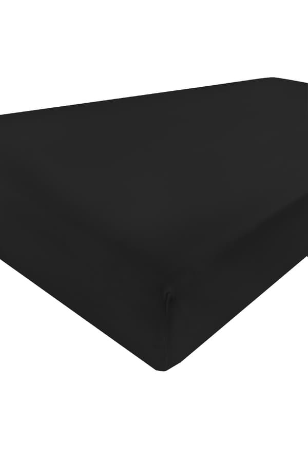 Satin dæklag 120x200x25, sort_48, MATEX