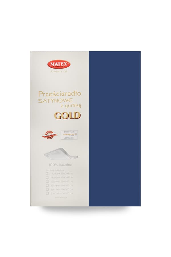 Satiininen lakana 140x200x25, navy_47, MATEX