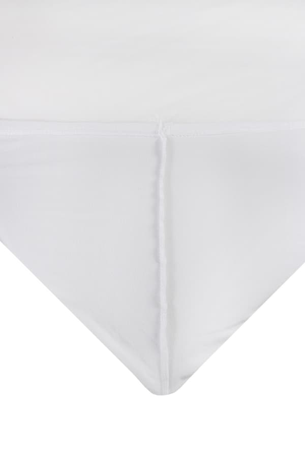 Satin dæklag 180x200x25, hvid_01, MATEX