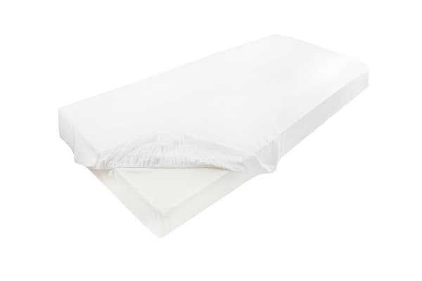 Satin dæklag 180x200x25, hvid_01, MATEX