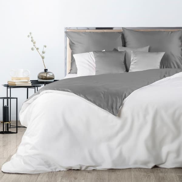 Satin sängkläder NOVA3 140x200 Eurofirany vitt stål