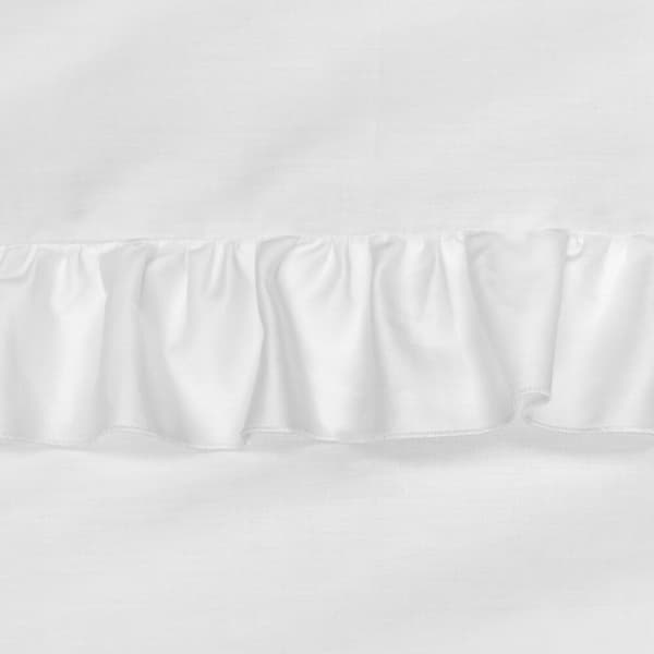 Satin sengetøj VENUS 160x200 Eurofirany hvid med dikkedarer