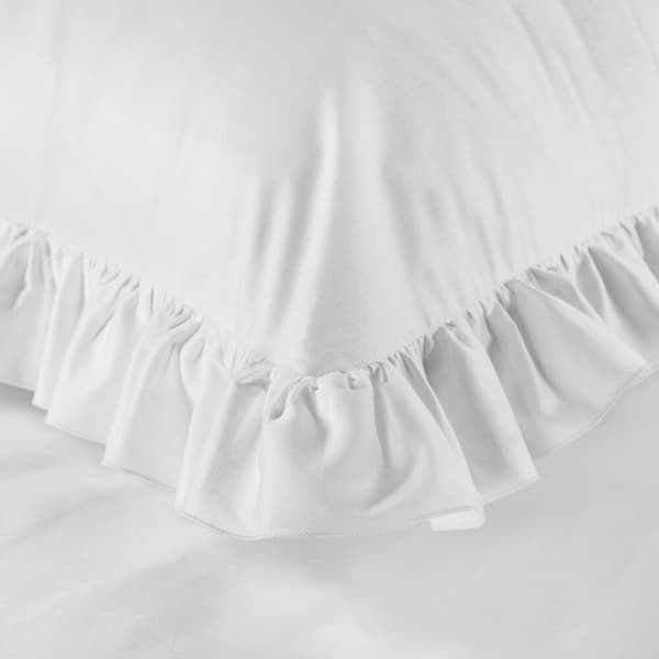 Satin sengetøj VENUS 160x200 Eurofirany hvid med dikkedarer