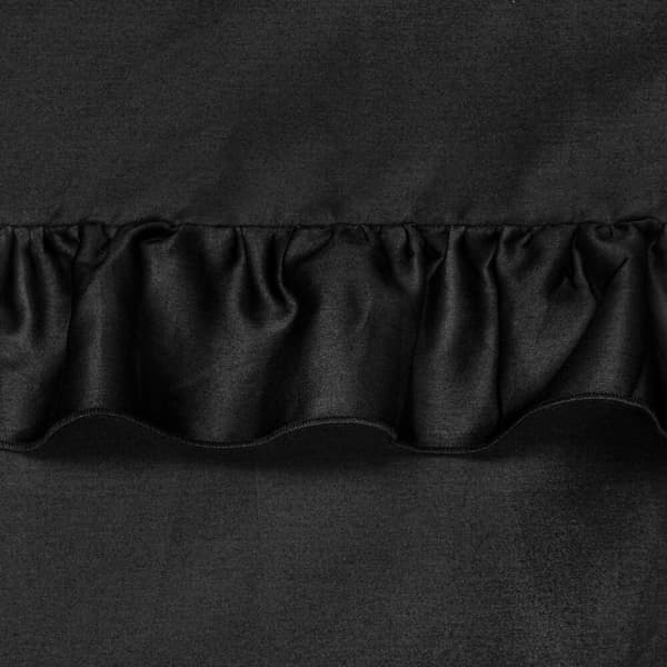 Satin sengetøj VENUS 160x200 Eurofirany sort med dikkedarer