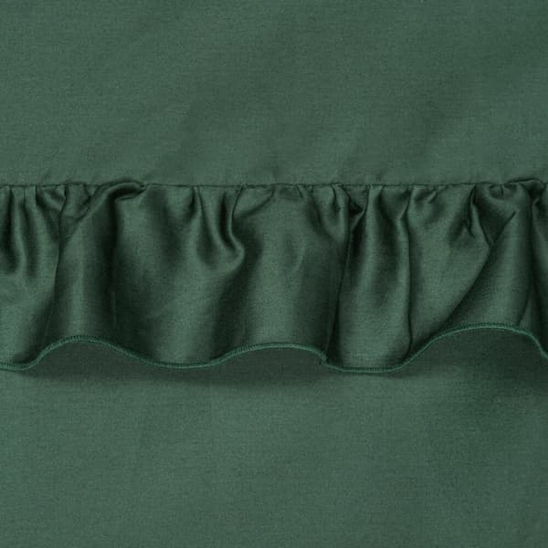 VENUS satin sengetøj 160x200 Eurofirany flaskegrøn med dikkedarer