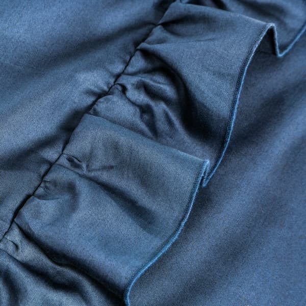 Satin sängkläder VENUS 160x200 Eurofirany mörkblå med krusiduller