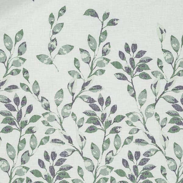 Sängkläder i bomull CLARISSA 200x220 Design91 vita gröna kvistar
