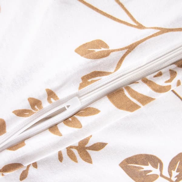 Jersey vuodevaatteet 200x220 JERSEYLOVE valkobeige kukka ruusuja