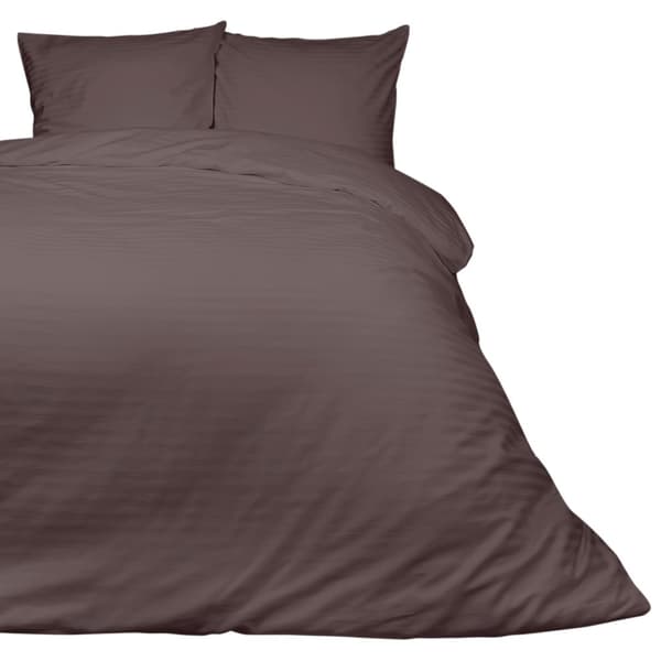 Puuvillasatiini vuodevaatteet damasti 160x200 ruskea
