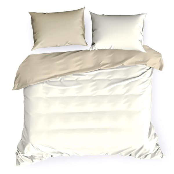 Satin sängkläder NOVA3 140x200 Eurofirany krämbeige