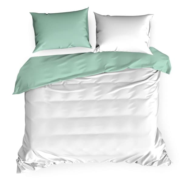 Satin sängkläder NOVA3 140x200 Eurofirany vit mint