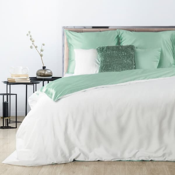 Satin sängkläder NOVA3 140x200 Eurofirany vit mint