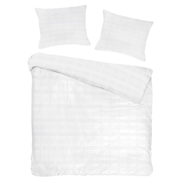 Sängkläder i bomull satin MARSELA EXCLUSIVE 160x200 vitrutig