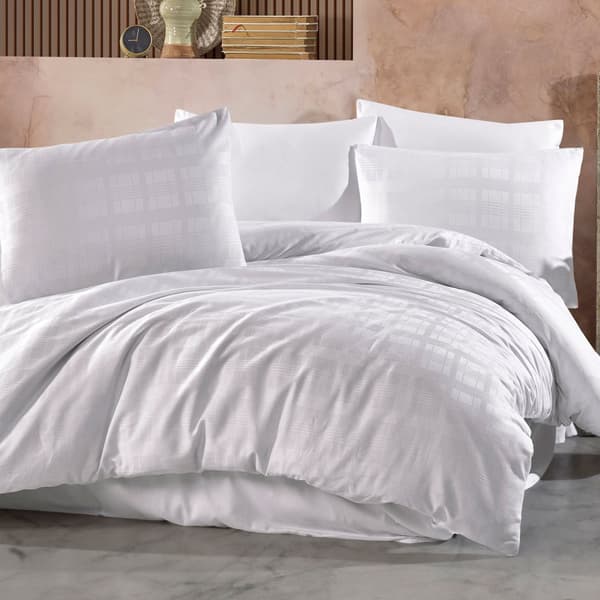 Sängkläder i bomull satin MARSELA EXCLUSIVE 160x200 vitrutig