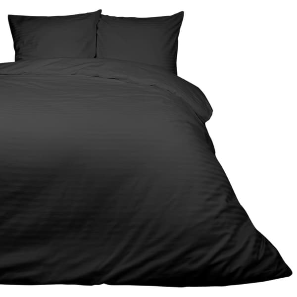 Sängkläder i bomull satin damast 140x200 svart